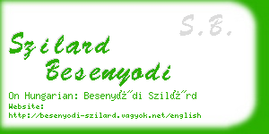 szilard besenyodi business card